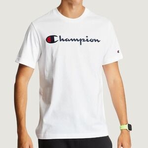 Champion T-Shirt Script Logo White Medium